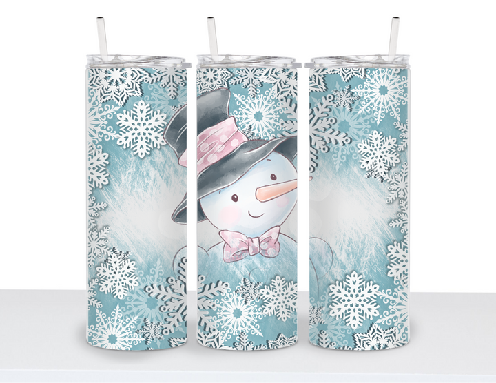 Stainless Steel 20oz Tumbler Straight-Snowman