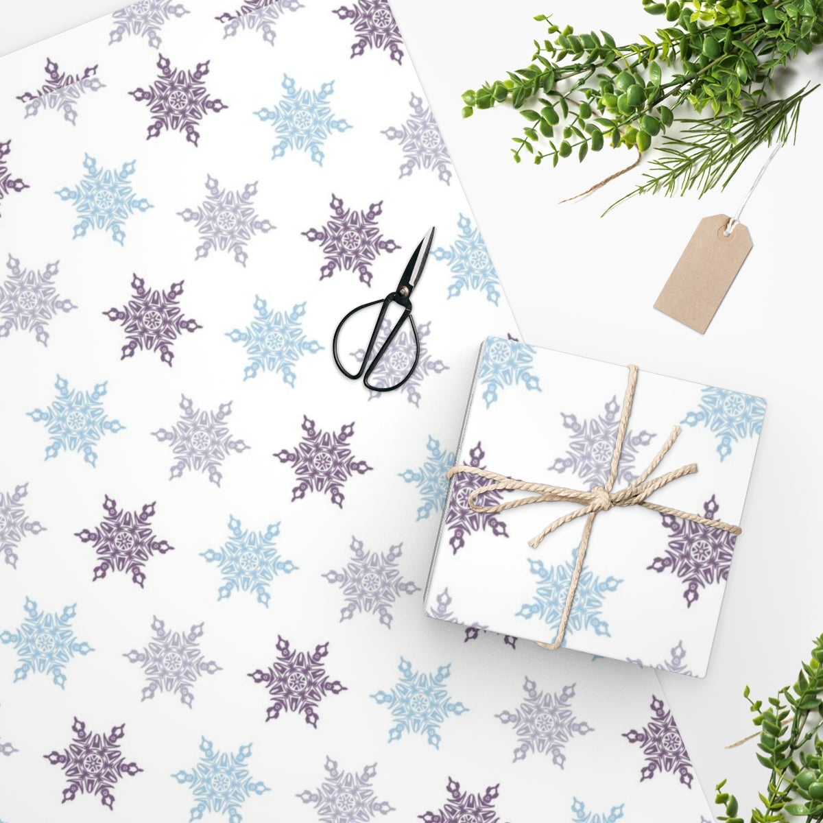 Wintertime White Wrapping Paper