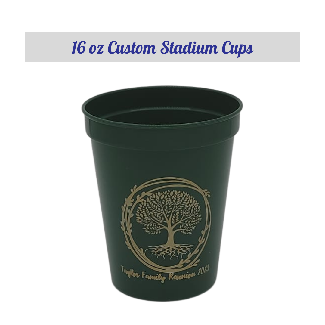 Customizable Plastic Stadium Cups (16 oz)