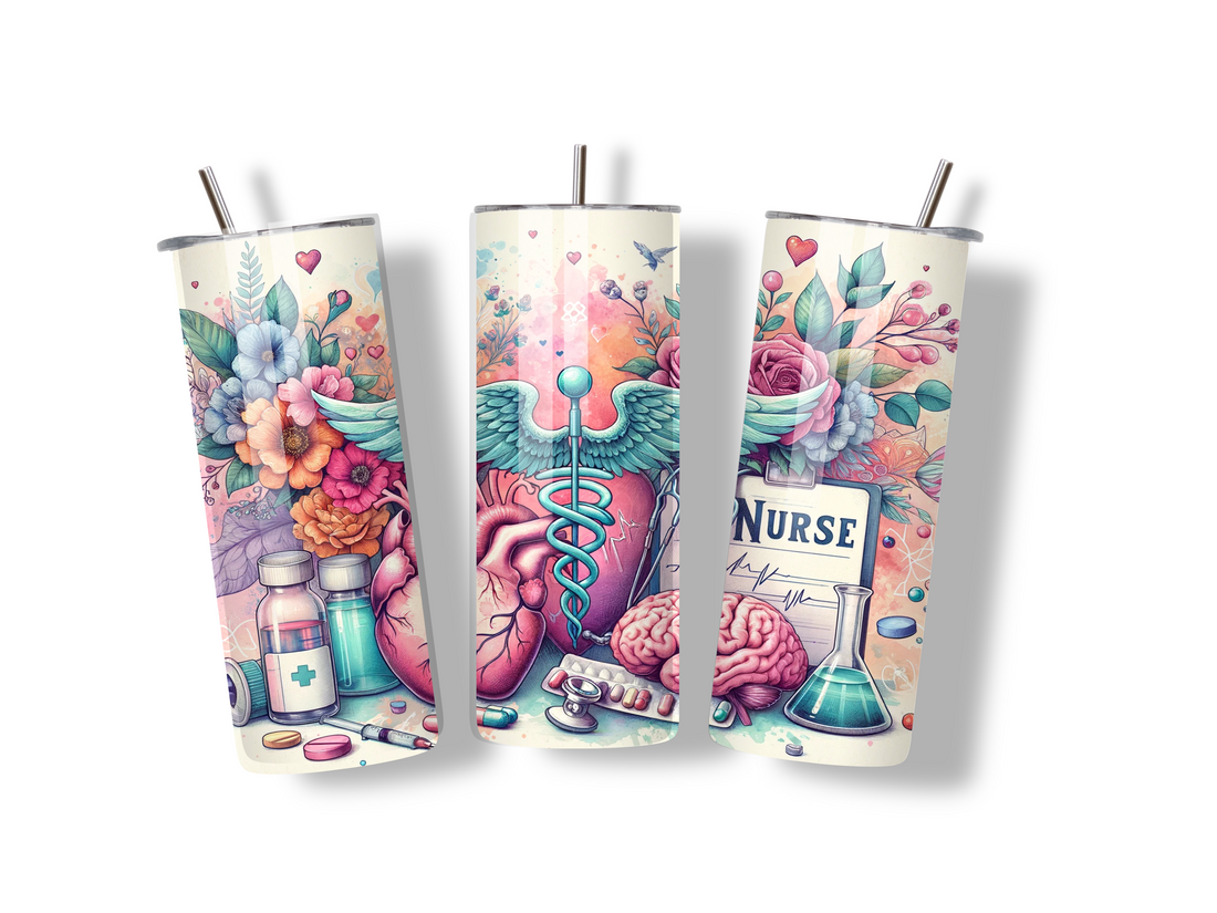 Pastel Nurse Scene Stainless Steel 20oz Tumbler