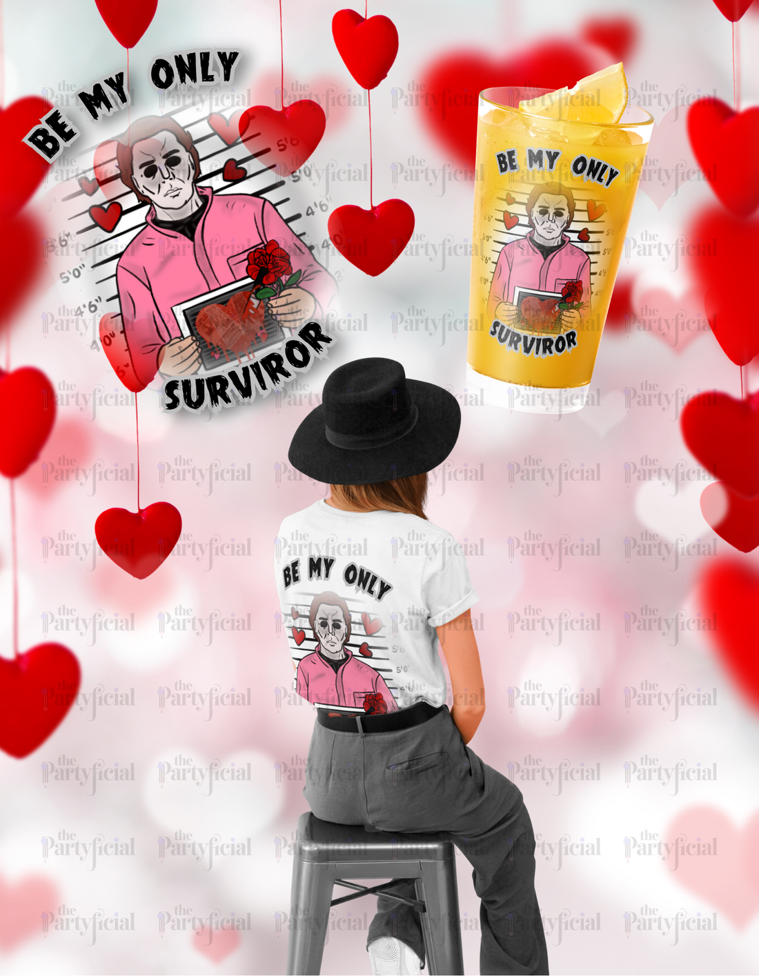 🖤 Be My Only Survivor — Digital Illustration (Horror Valentine)