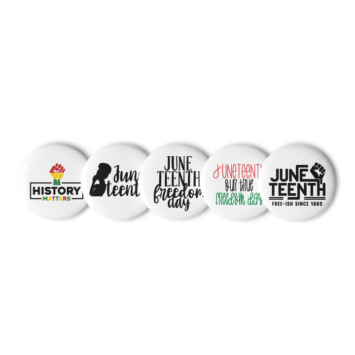 Juneteenth Freedom Set of pin buttons