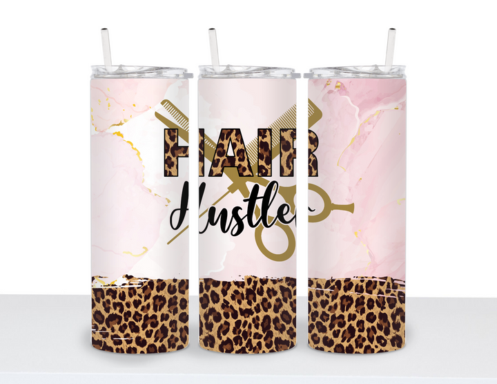 Stainless Steel 20oz Tumbler Straight-Hair Hustler