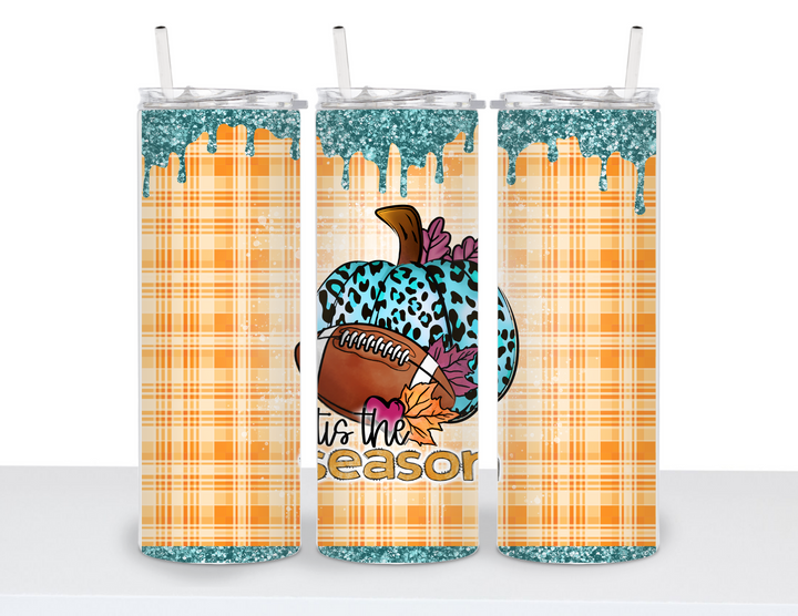 Stainless Steel 20oz Tumbler Straight-Tis Football Season