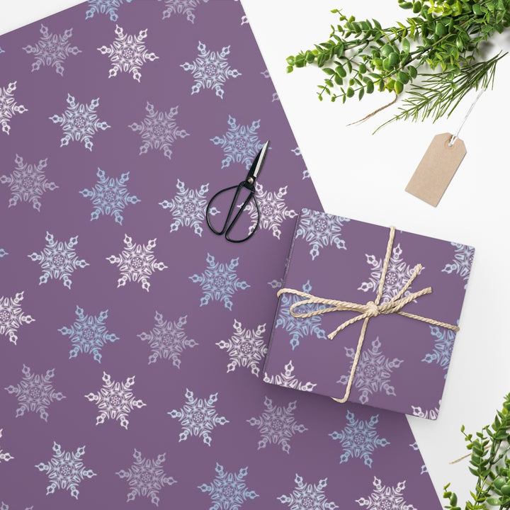 Purple Winter Wrapping Paper