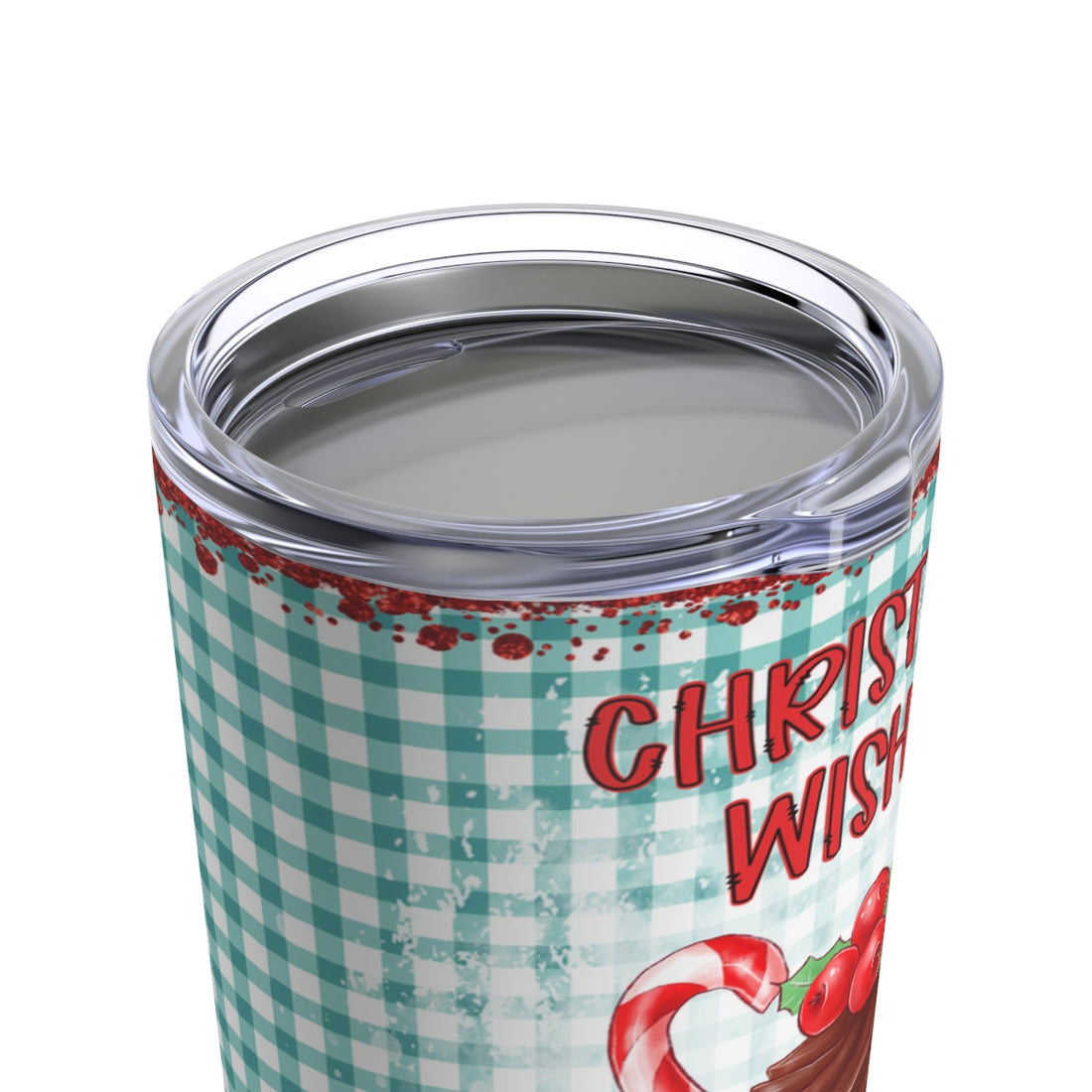 Christmas Wishes and Peppermint Kisses Tumbler 20oz