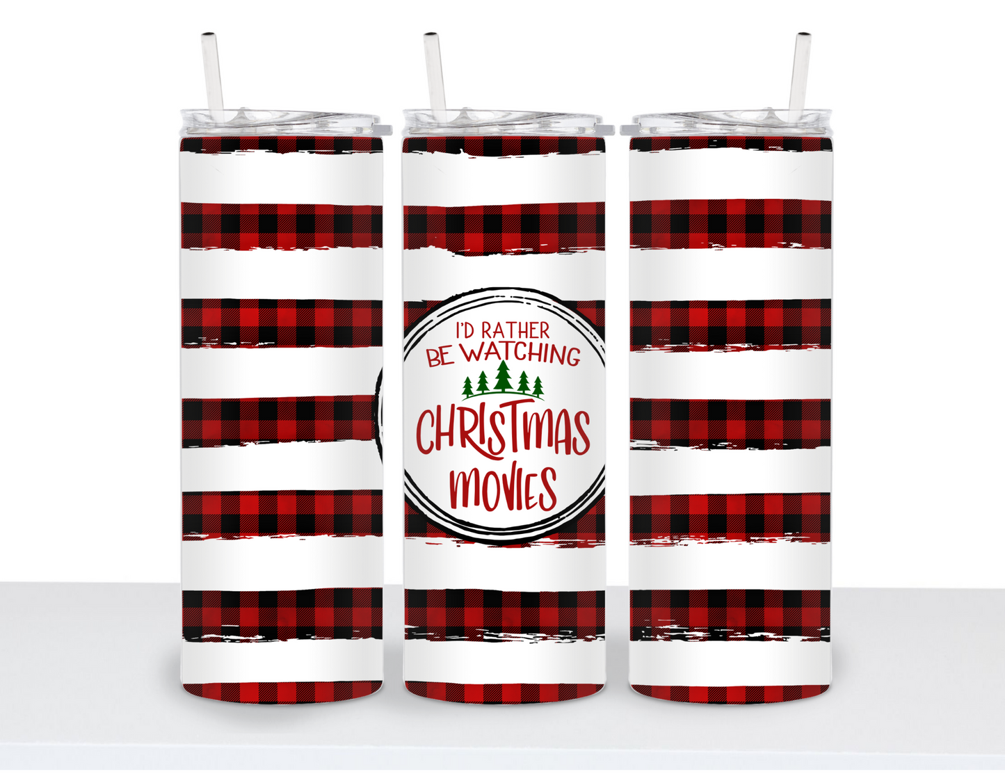 Stainless Steel 20oz Tumbler Straight-Christmas Movies