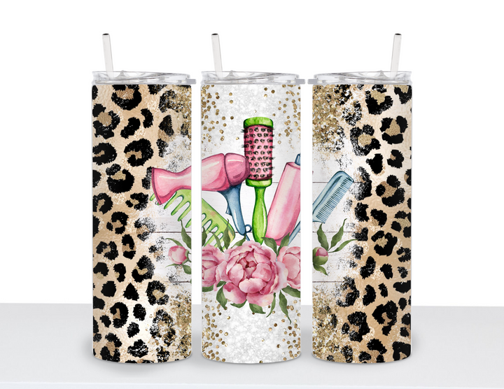 Stainless Steel 20oz Tumbler Straight- Leopard Hair