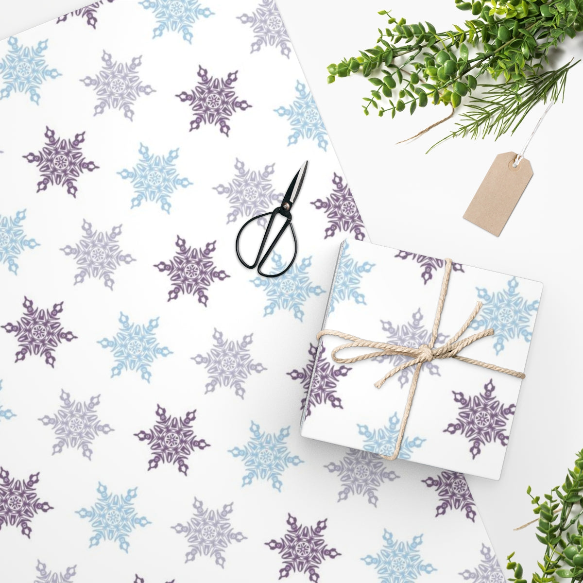 Wintertime White Wrapping Paper