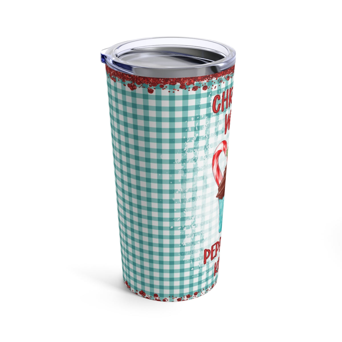 Christmas Wishes and Peppermint Kisses Tumbler 20oz