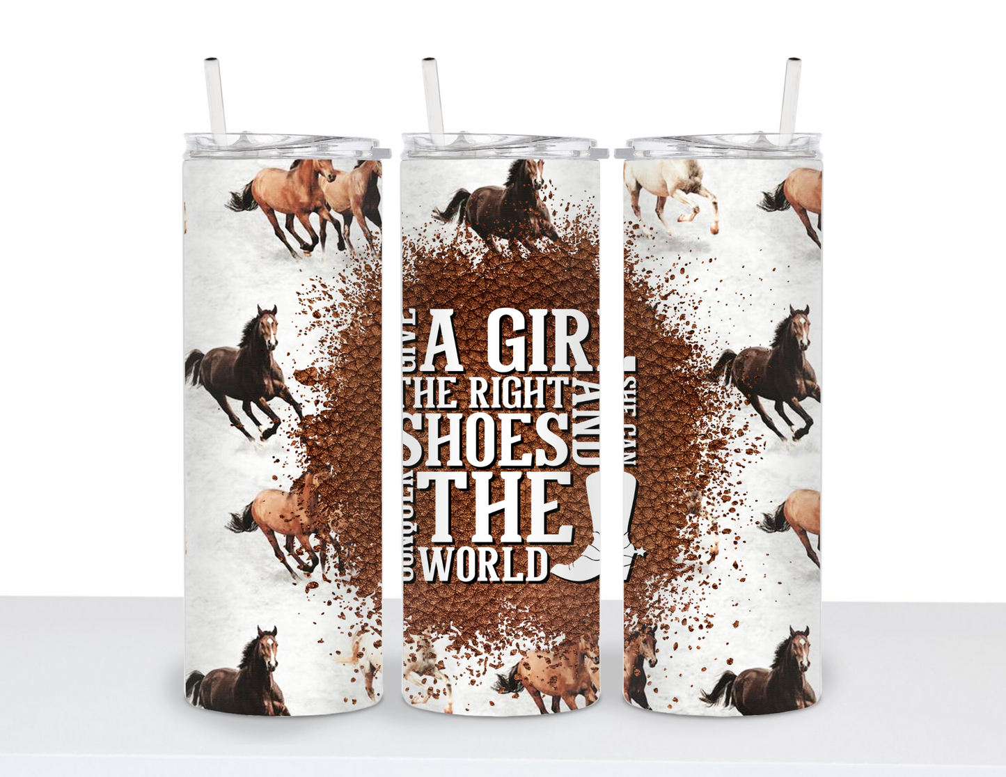 Stainless Steel 20oz Tumbler Straight - Give a girl a shoe