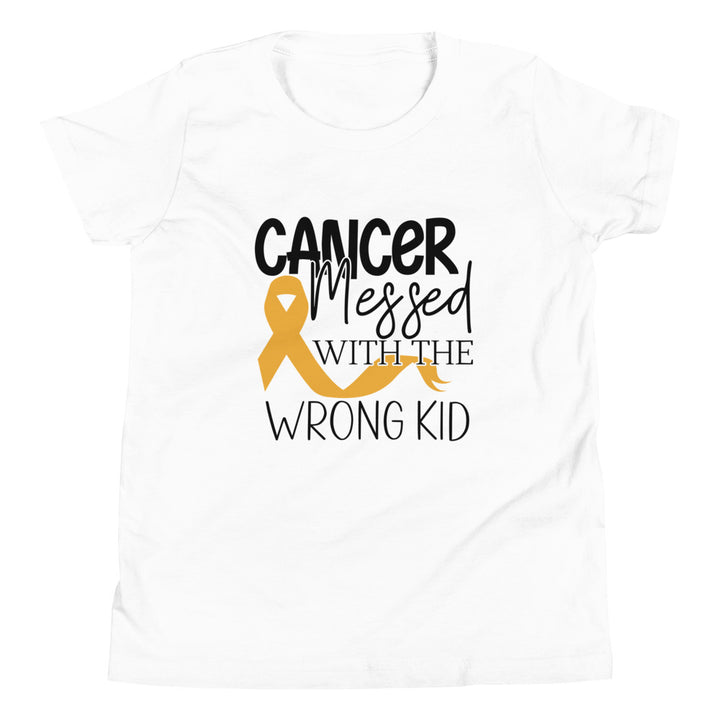 Cancer Messed With the Wrong Kid Youth Tee