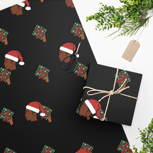 Black Christmas Wrapping Paper