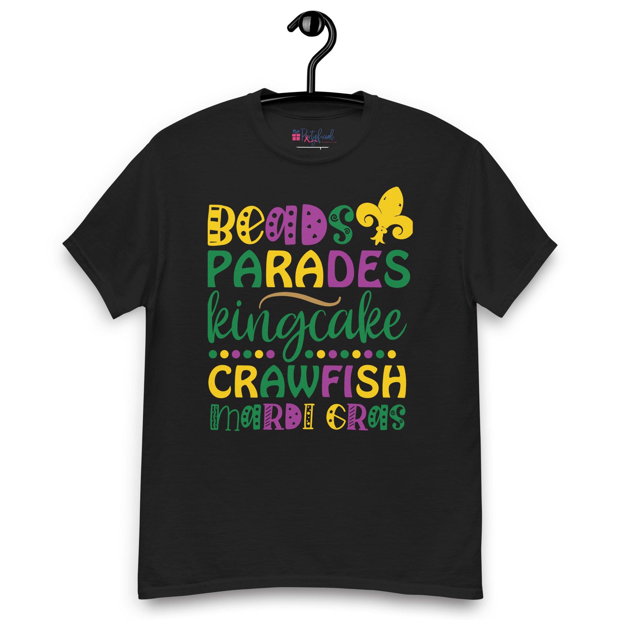 Beads Parade Kingcake MArdi Gras classic tee