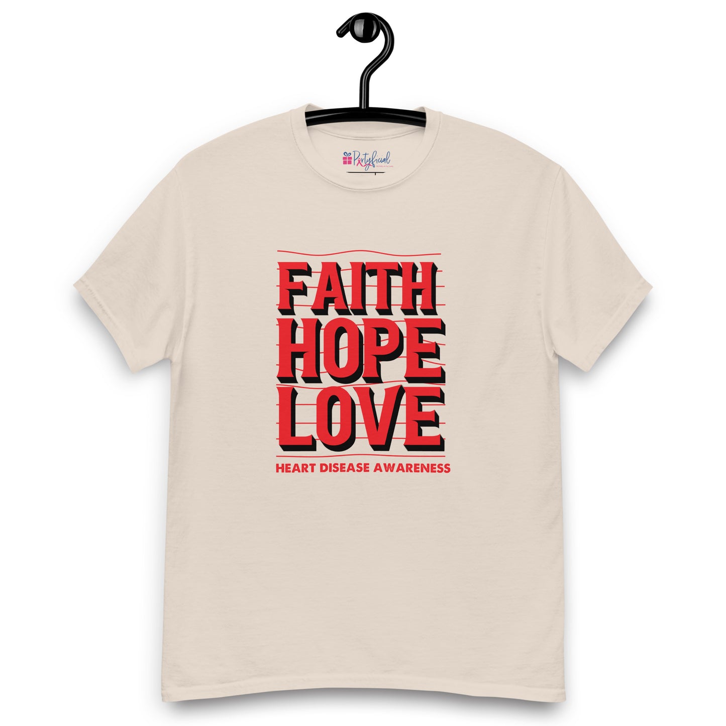 Faith Hope Love Heart Disease Awareness tee