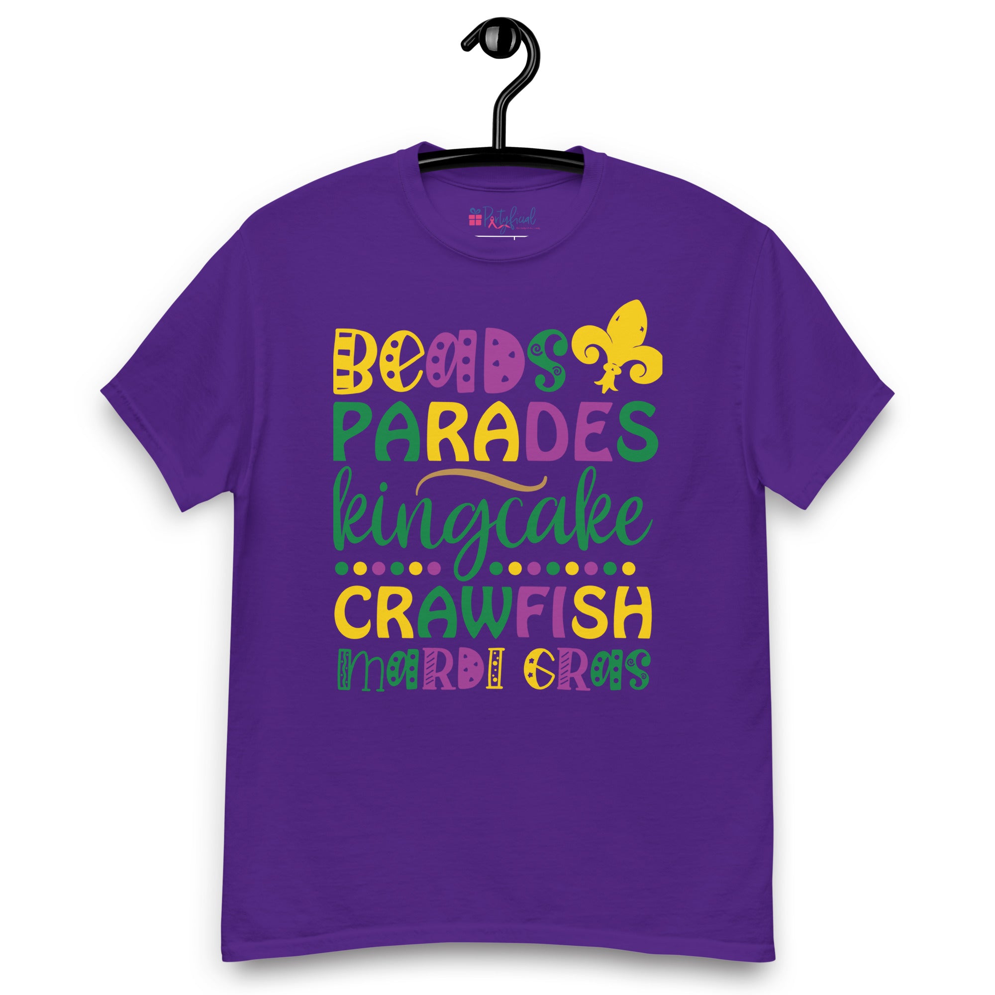 Beads Parade Kingcake MArdi Gras classic tee