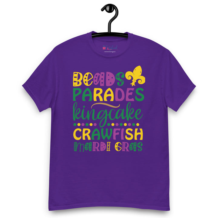 Beads Parade Kingcake MArdi Gras classic tee
