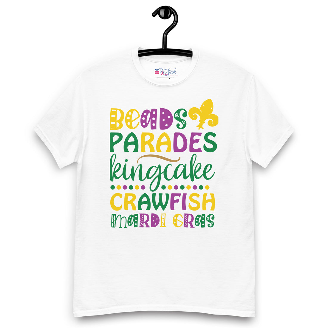 Beads Parade Kingcake MArdi Gras classic tee