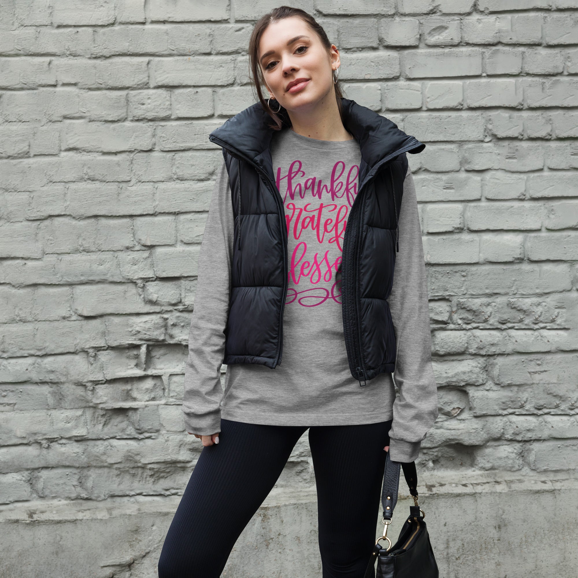 Thankful, Grateful, Blessed Long Sleeve Tee