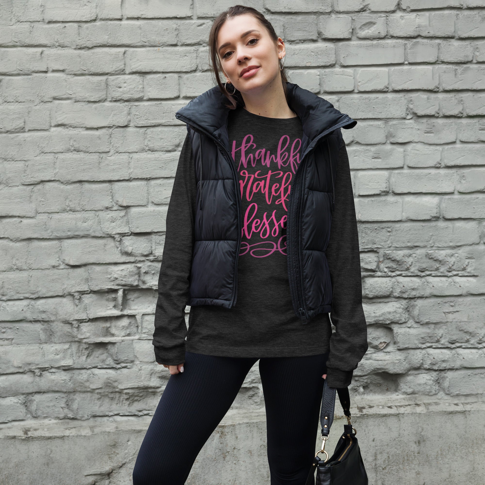 Thankful, Grateful, Blessed Long Sleeve Tee