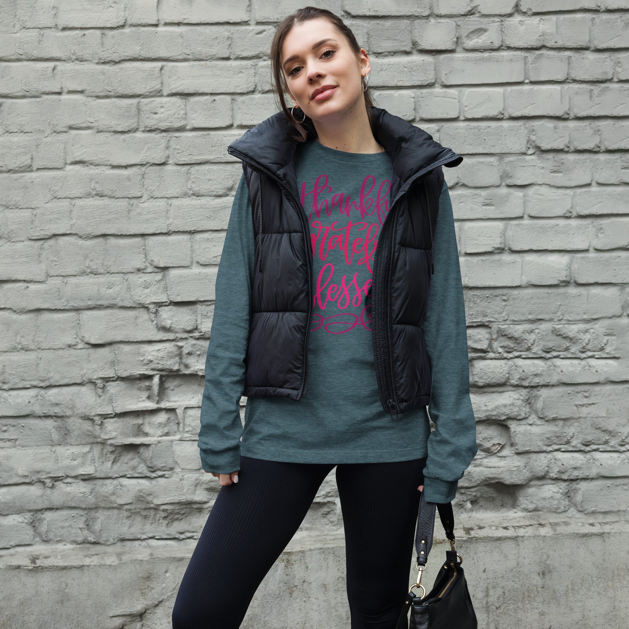 Thankful, Grateful, Blessed Long Sleeve Tee