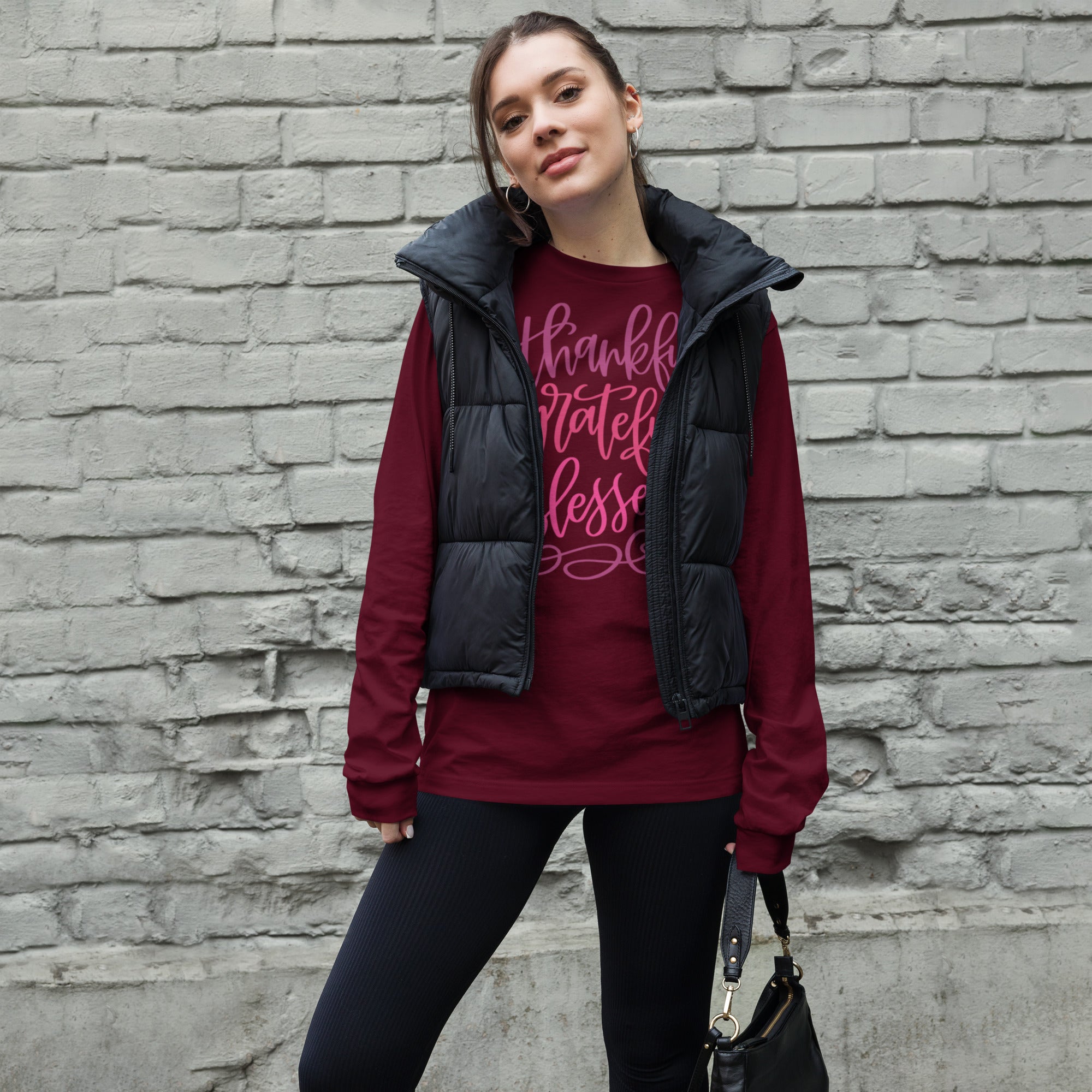 Thankful, Grateful, Blessed Long Sleeve Tee