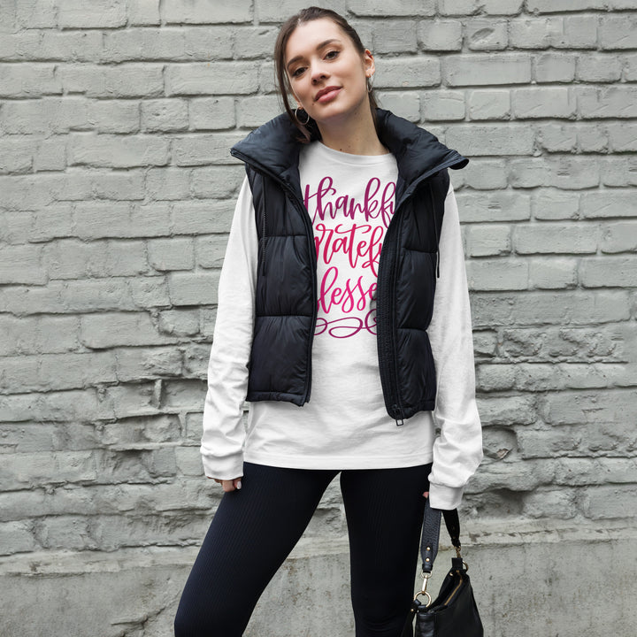 Thankful, Grateful, Blessed Long Sleeve Tee