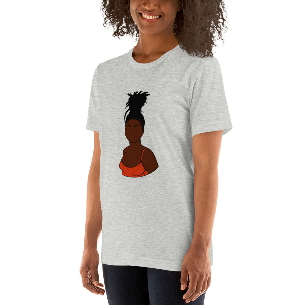 Tall Bun Girl- Dark Brown t-shirt