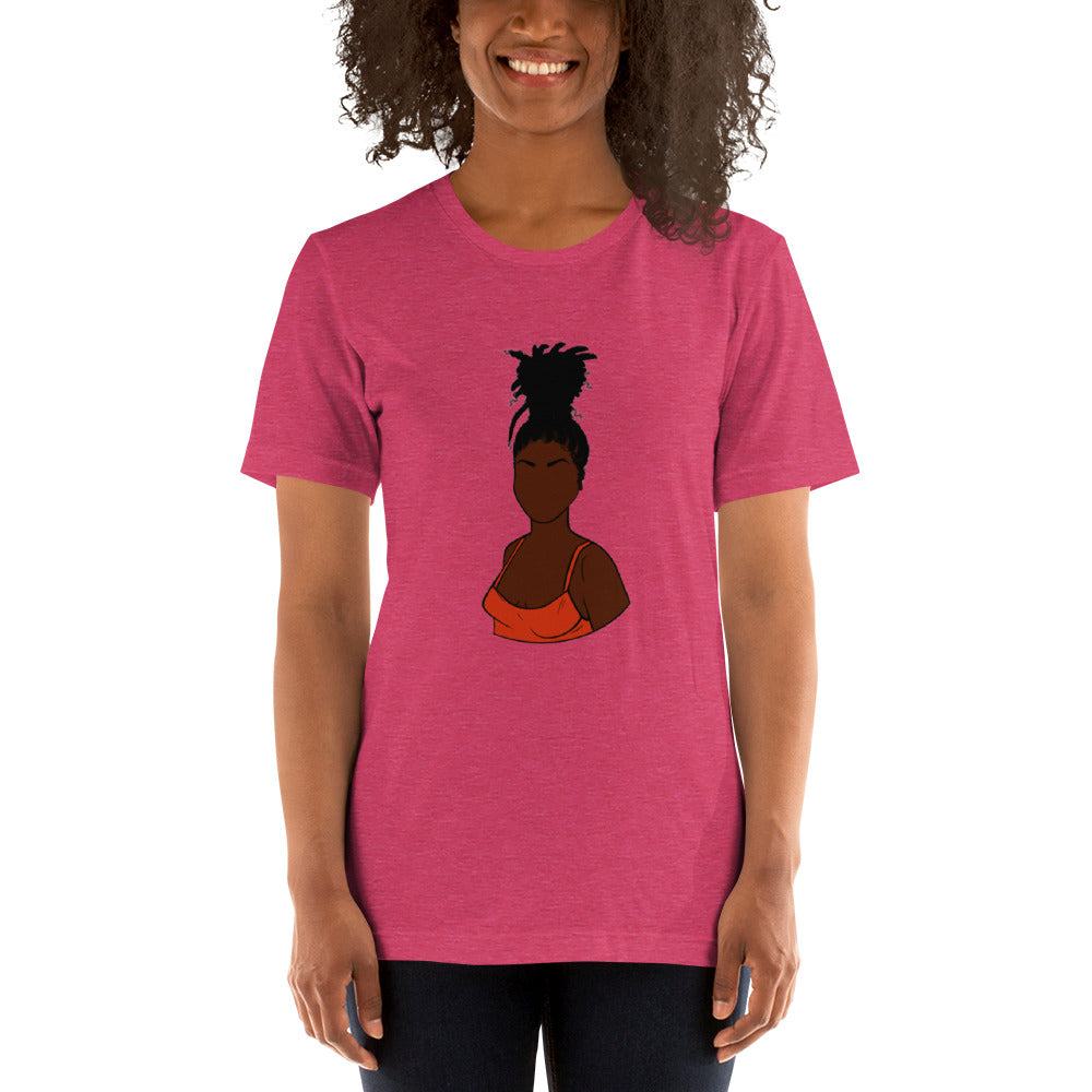 Tall Bun Girl- Dark Brown t-shirt