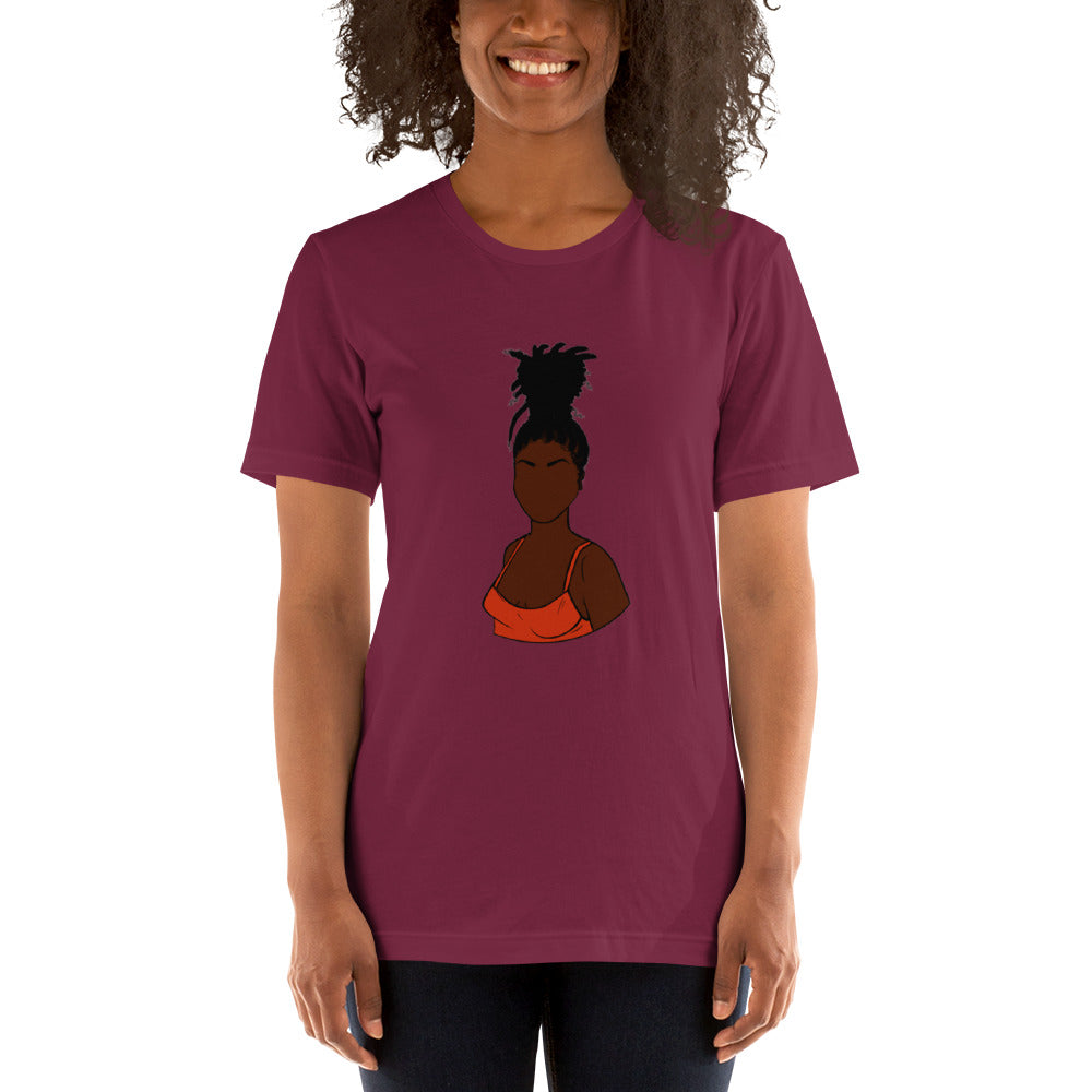 Tall Bun Girl- Dark Brown t-shirt