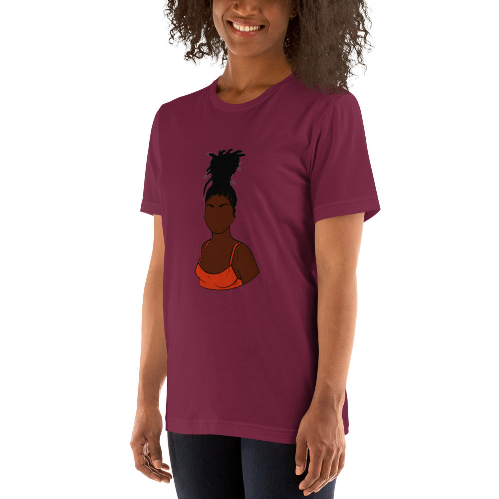 Tall Bun Girl- Dark Brown t-shirt
