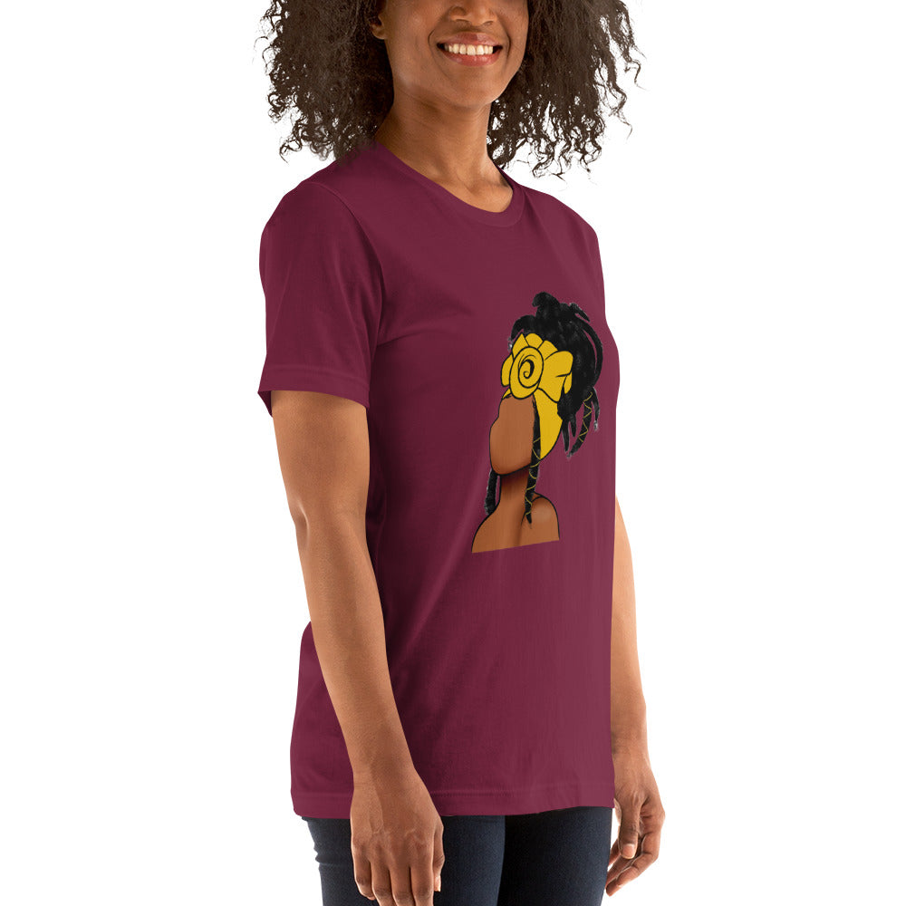 Loc'd Beauty- Medium Brown and Yellow Wrap t-shirt