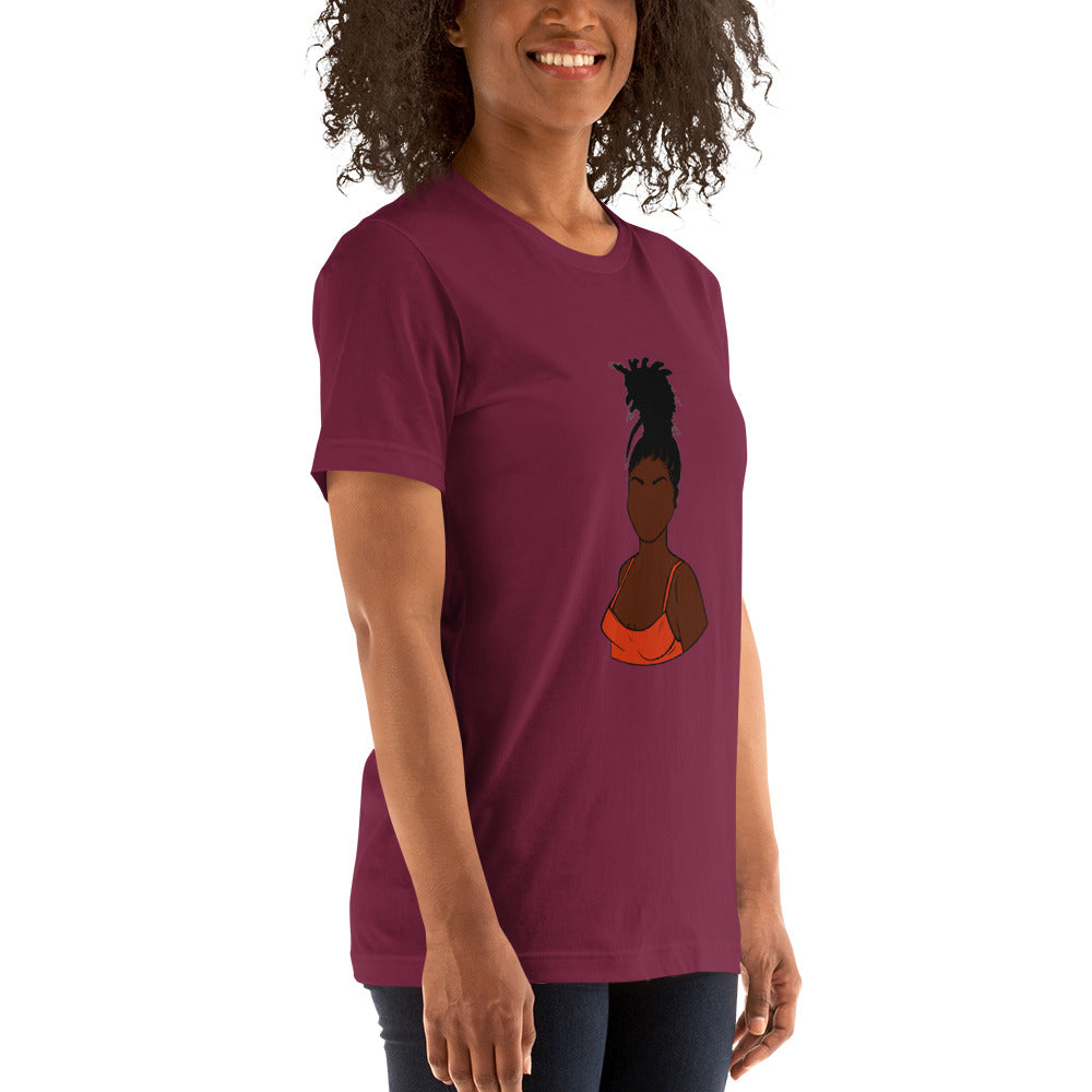 Tall Bun Girl- Dark Brown t-shirt