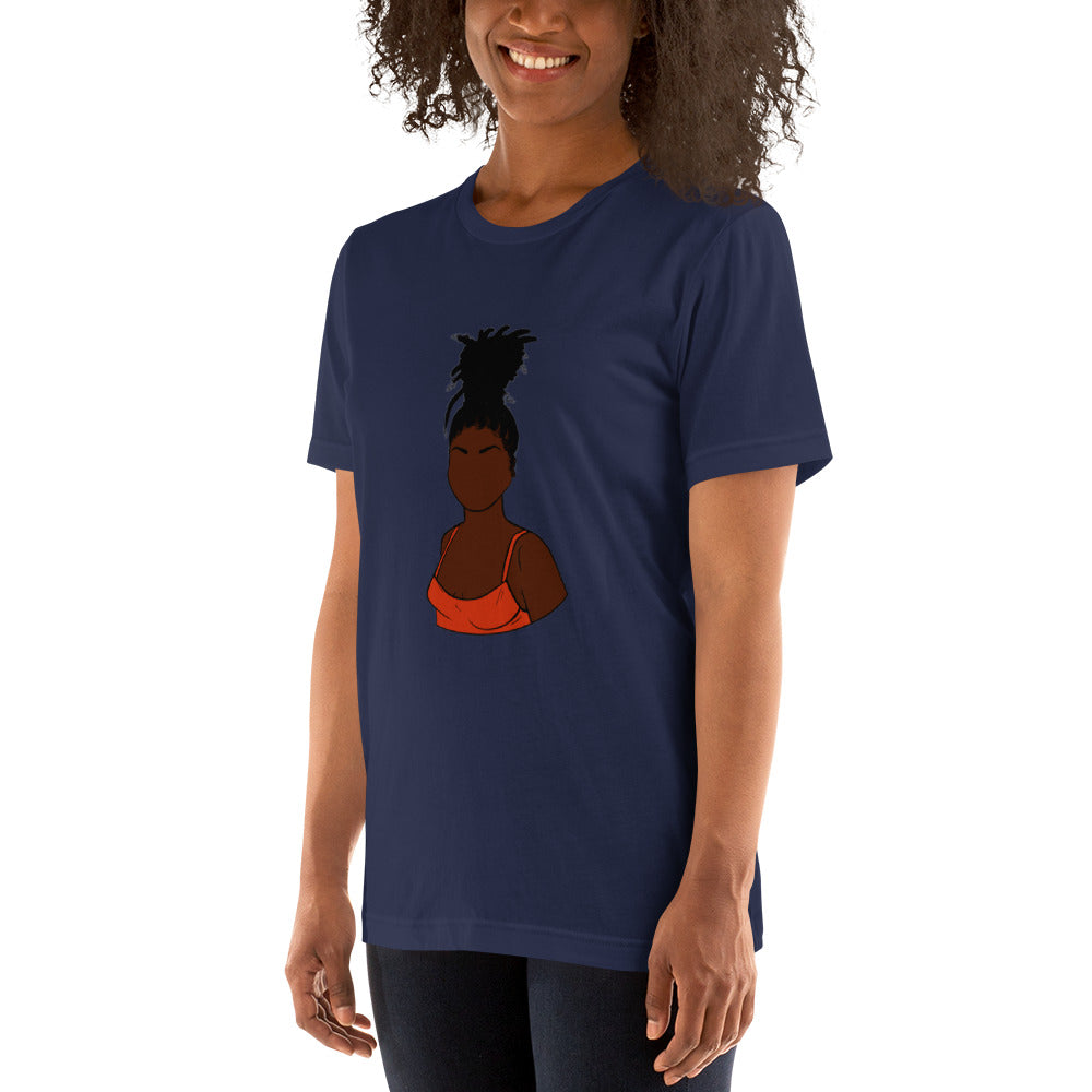 Tall Bun Girl- Dark Brown t-shirt