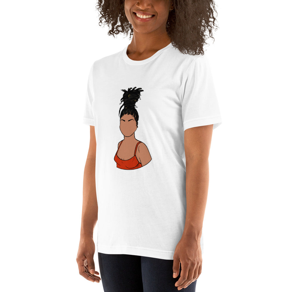 Tall Bun Girl- Light Tan t-shirt