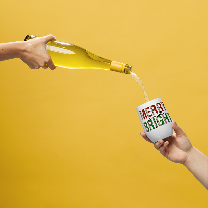Merry and Bright Wine tumbler