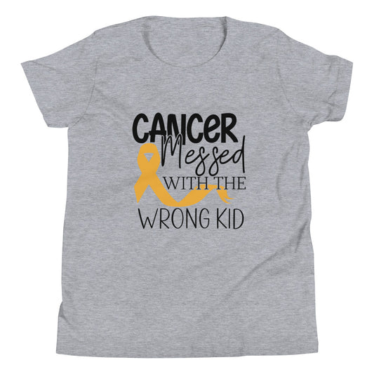 Cancer Messed With the Wrong Kid Youth Tee